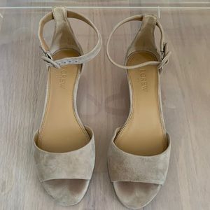 J. Crew Factory Suede Wedge Sandals